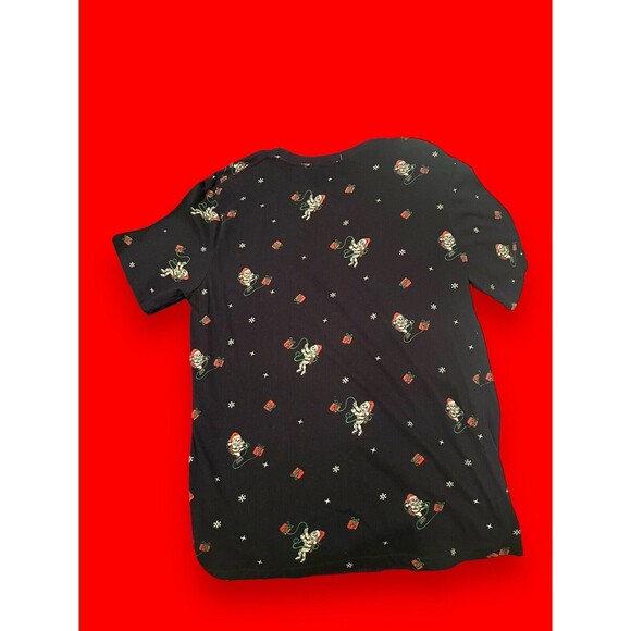 Eighty Eight Mens T-Shirt Blue Santa Claus Aliens Stealing Christmas Size Medium - Picture 8 of 8